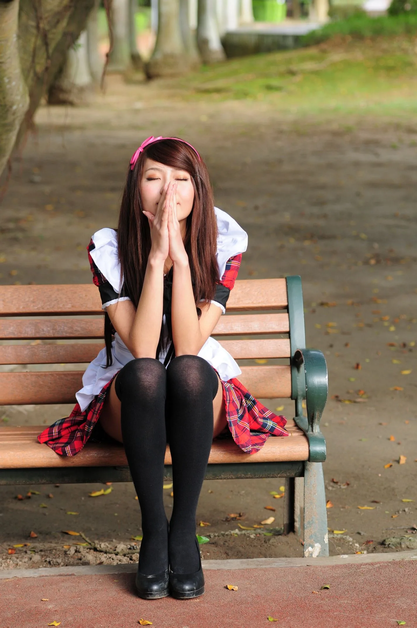 [Buổi chụp ảnh ngoài trời của Beautyleg] Winnie Xiaoxue - Bộ ảnh ngoài trời ngọt ngào và dễ thương trong trang phục hầu gái. - 80