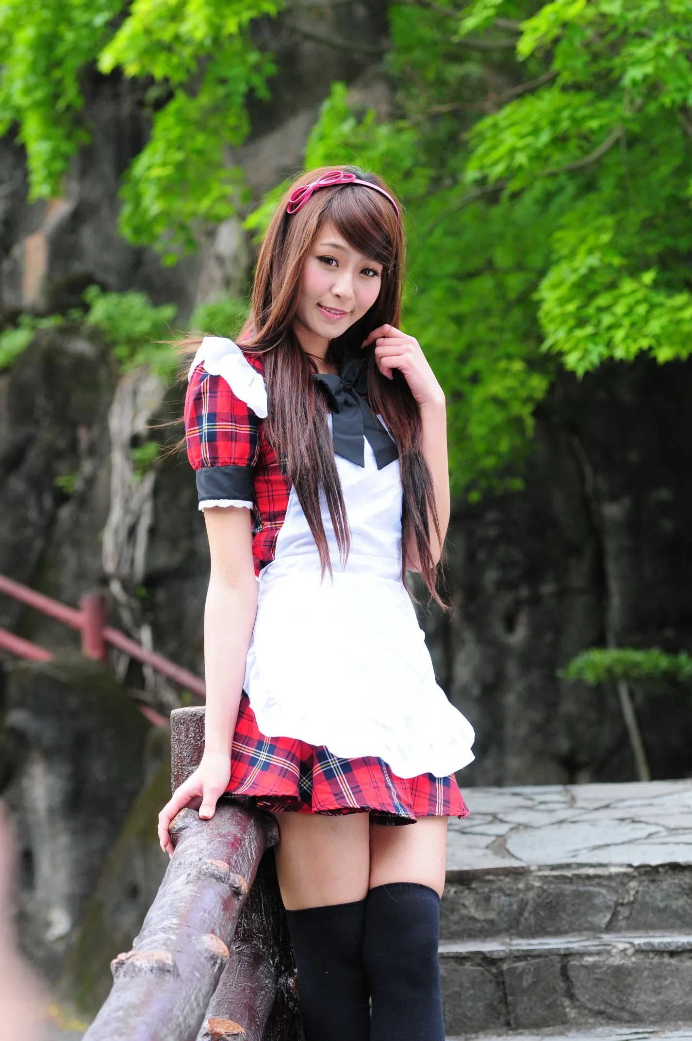 [Buổi chụp ảnh ngoài trời của Beautyleg] Winnie Xiaoxue - Bộ ảnh ngoài trời ngọt ngào và dễ thương trong trang phục hầu gái. - 2