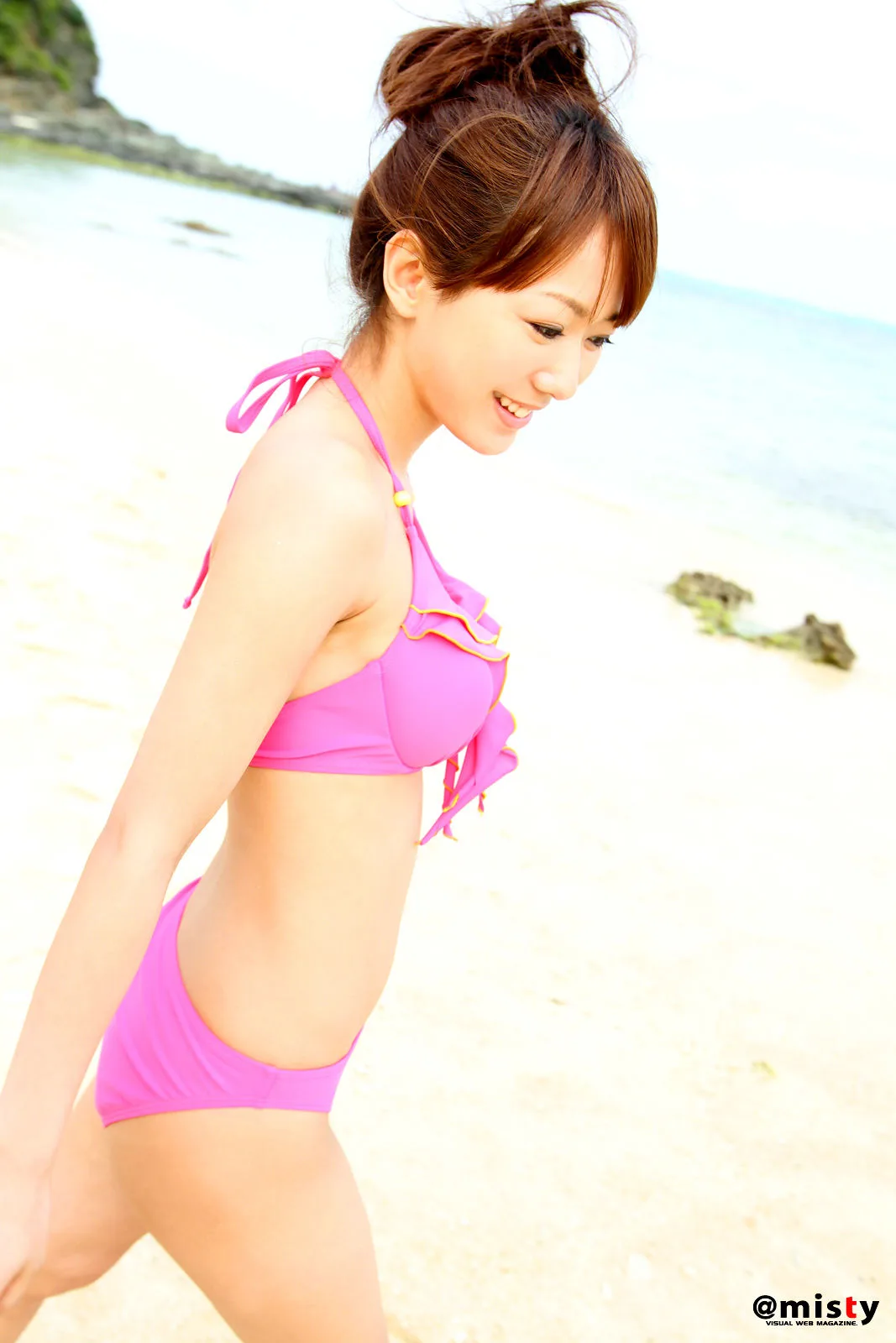 Yuuko Shimizu - Bộ bikini hồng ngọt ngào + Photobook gợi cảm ướt át [@misty] Số 346 - 9