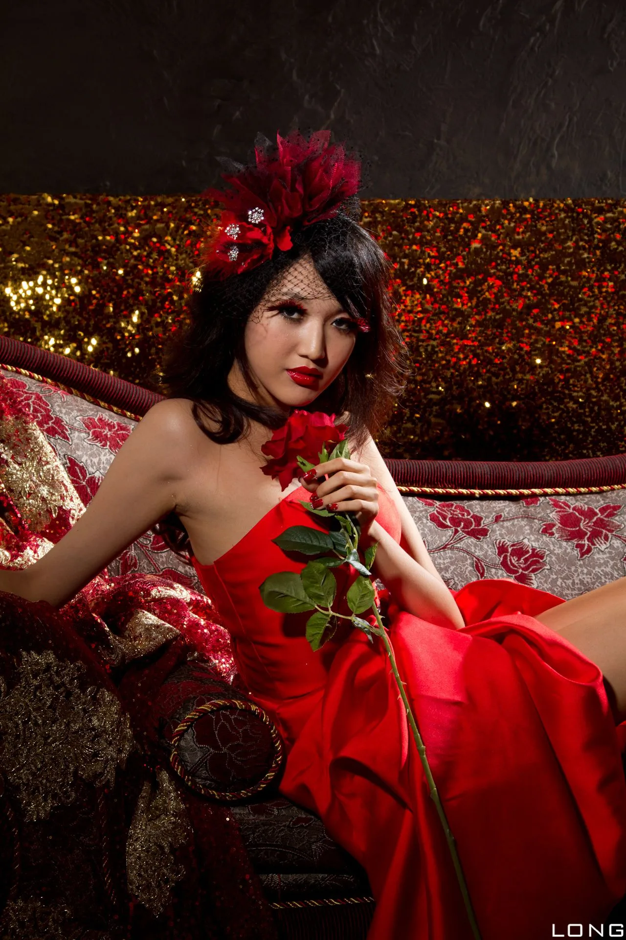 [Phiên bản đặc biệt BEAUTYLEG] Buổi chụp ảnh tại studio: Jill Yu Fuyu - Bộ ảnh cưới màu đỏ - 23