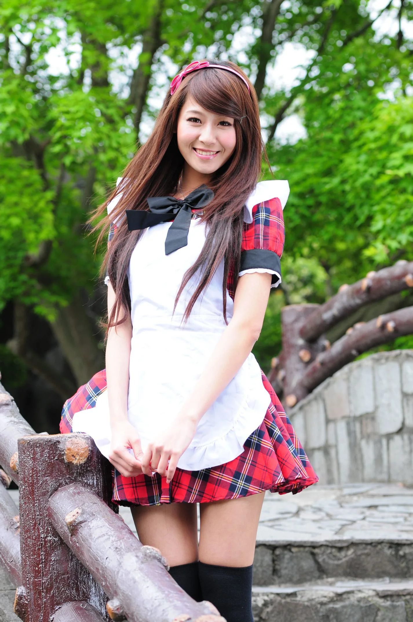 [Buổi chụp ảnh ngoài trời của Beautyleg] Winnie Xiaoxue - Bộ ảnh ngoài trời ngọt ngào và dễ thương trong trang phục hầu gái. - 1