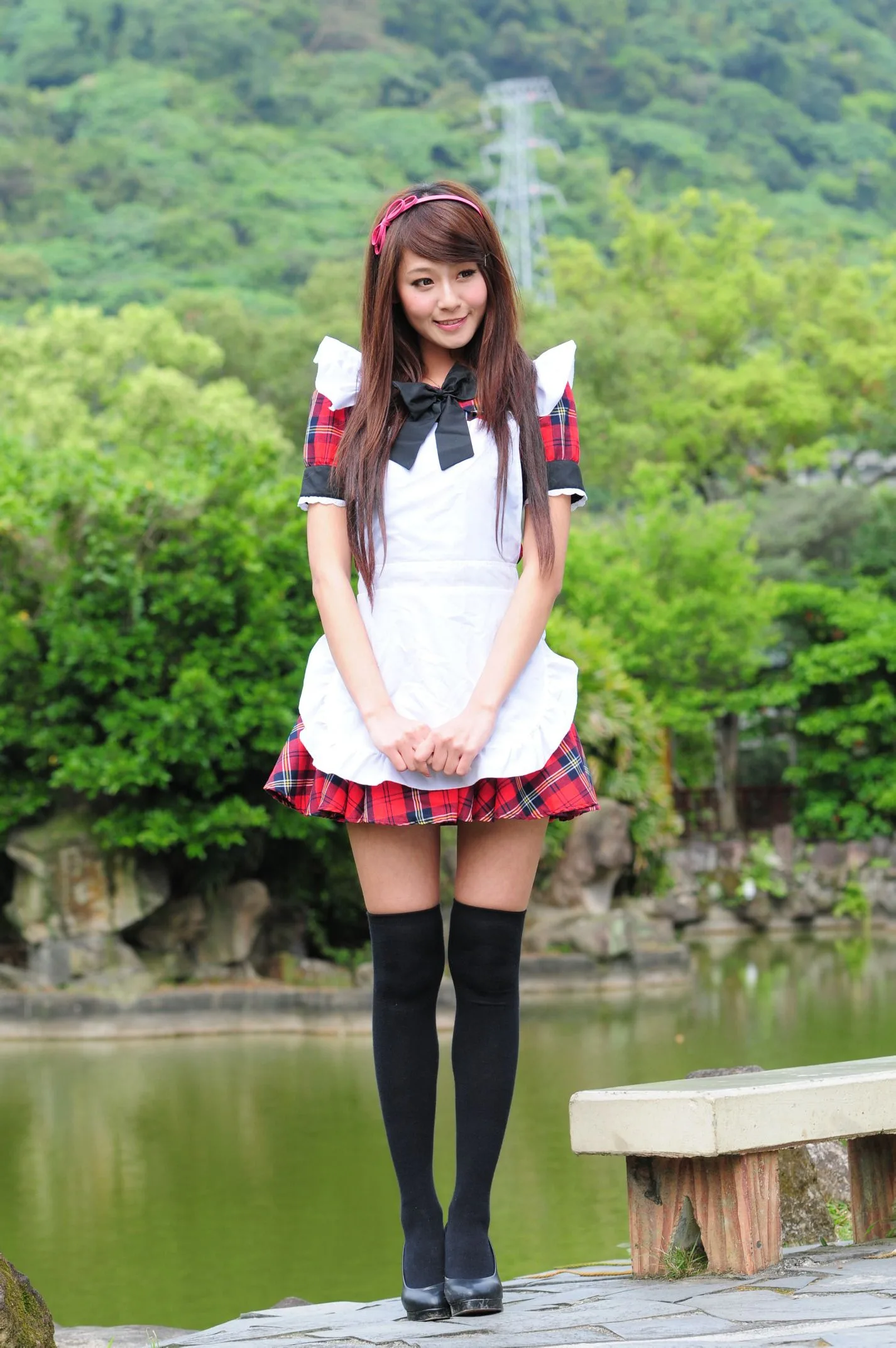 [Buổi chụp ảnh ngoài trời của Beautyleg] Winnie Xiaoxue - Bộ ảnh ngoài trời ngọt ngào và dễ thương trong trang phục hầu gái. - 27