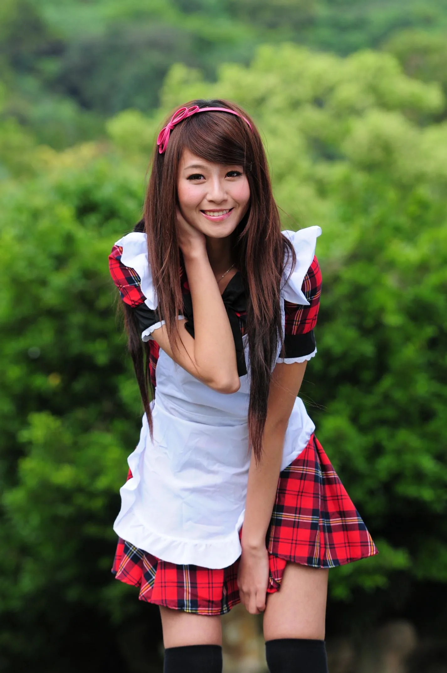 [Buổi chụp ảnh ngoài trời của Beautyleg] Winnie Xiaoxue - Bộ ảnh ngoài trời ngọt ngào và dễ thương trong trang phục hầu gái. - 35