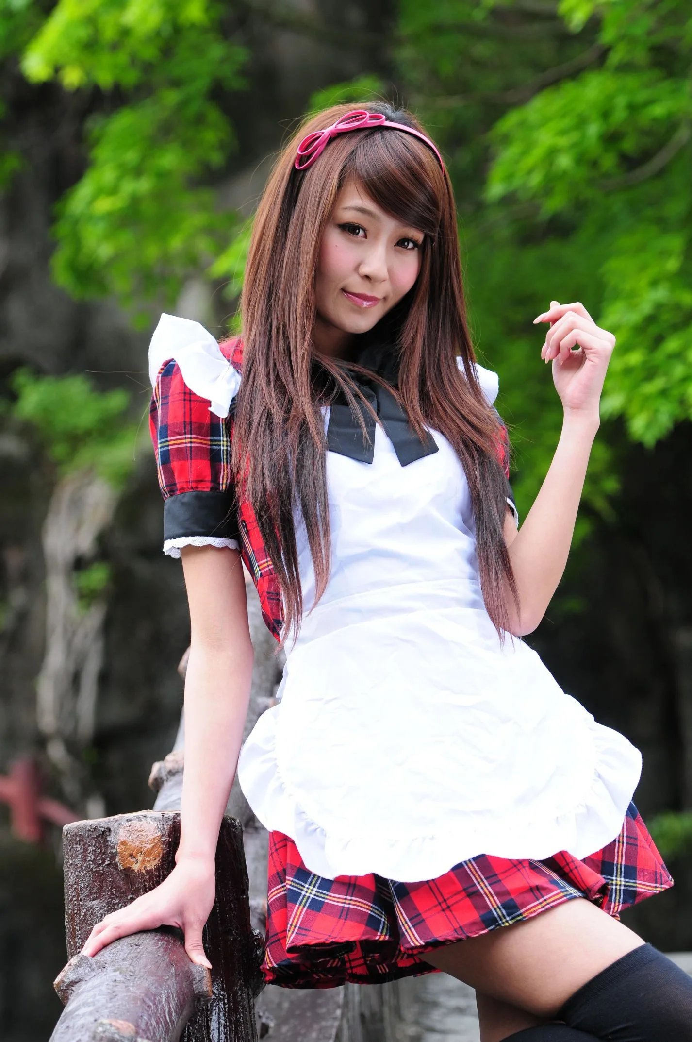[Buổi chụp ảnh ngoài trời của Beautyleg] Winnie Xiaoxue - Bộ ảnh ngoài trời ngọt ngào và dễ thương trong trang phục hầu gái. - 5