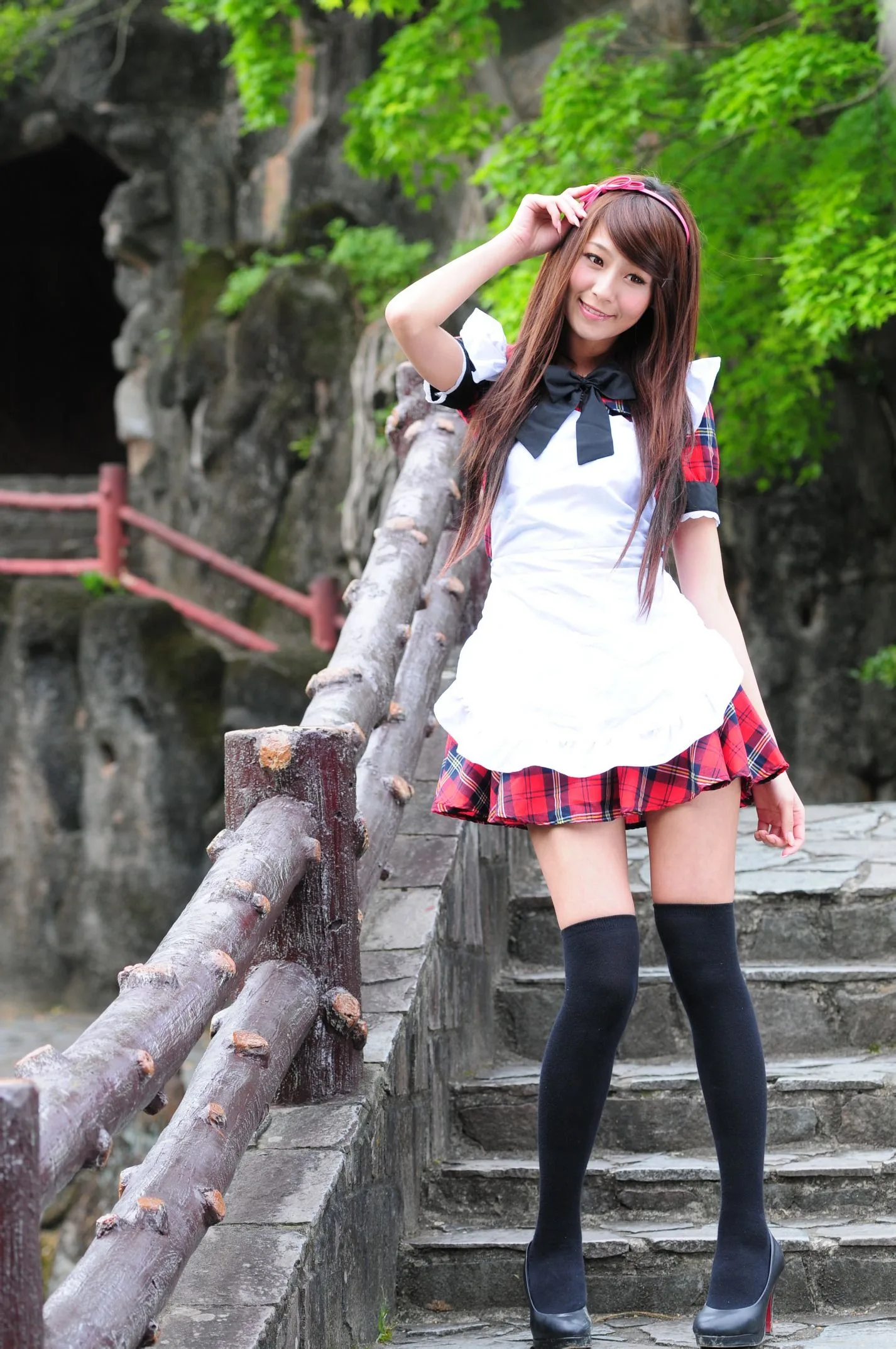 [Buổi chụp ảnh ngoài trời của Beautyleg] Winnie Xiaoxue - Bộ ảnh ngoài trời ngọt ngào và dễ thương trong trang phục hầu gái. - 10